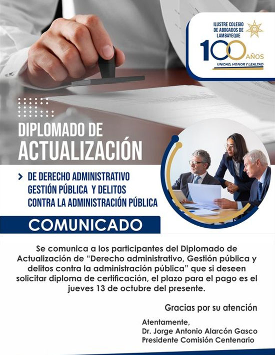 Actualización de Derecho Administrativo, Gestión Pública y Delitos contra la Administración Pública