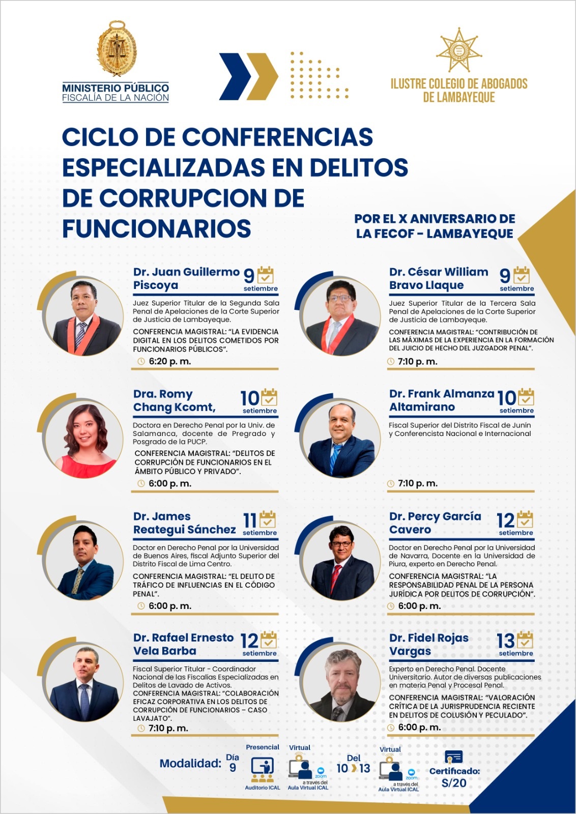 Ciclo de Conferencias Especializadas en Delitos de Corrupción de Funcionarios